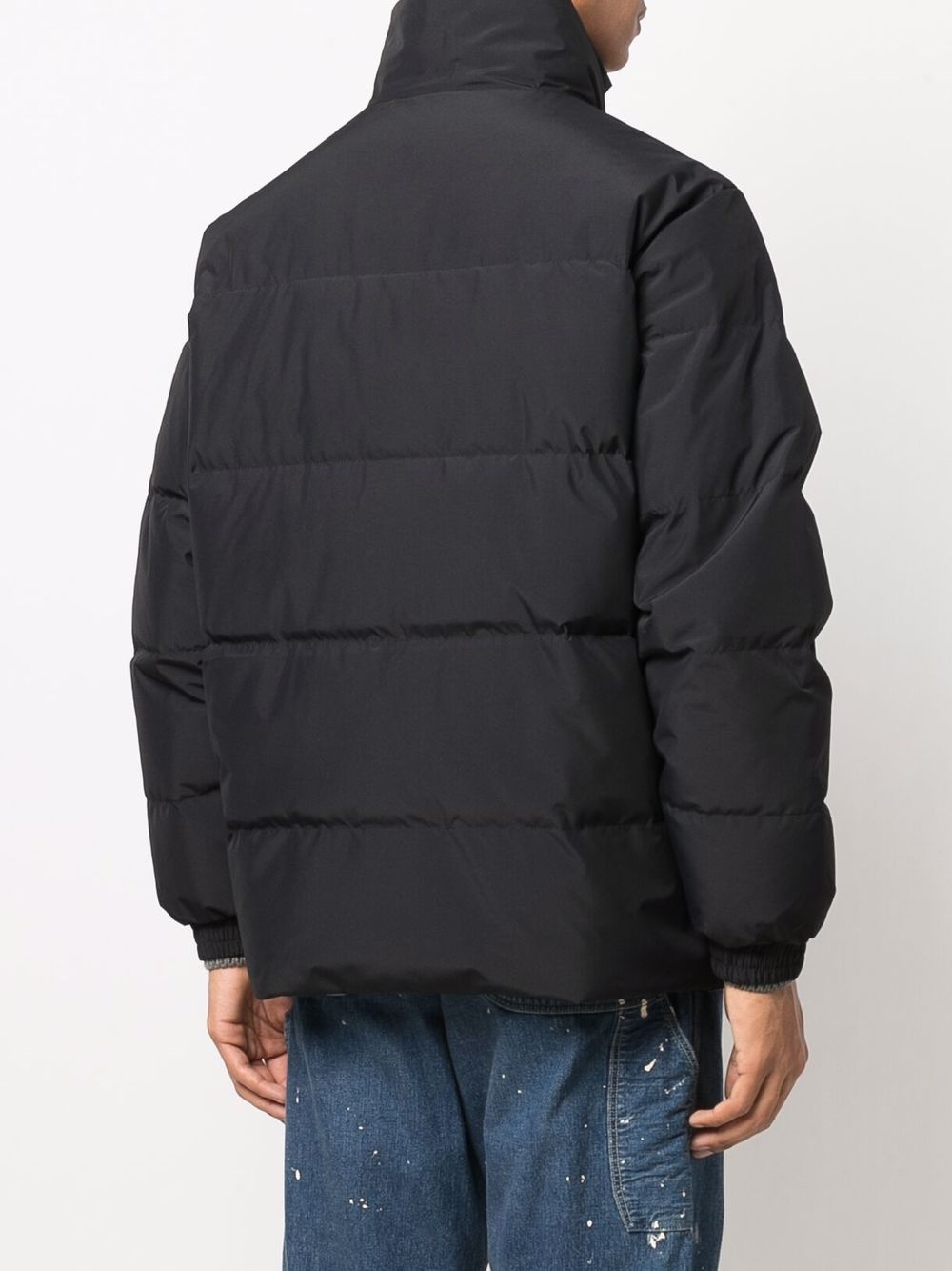 logo-print feather-down padded jacket - 4