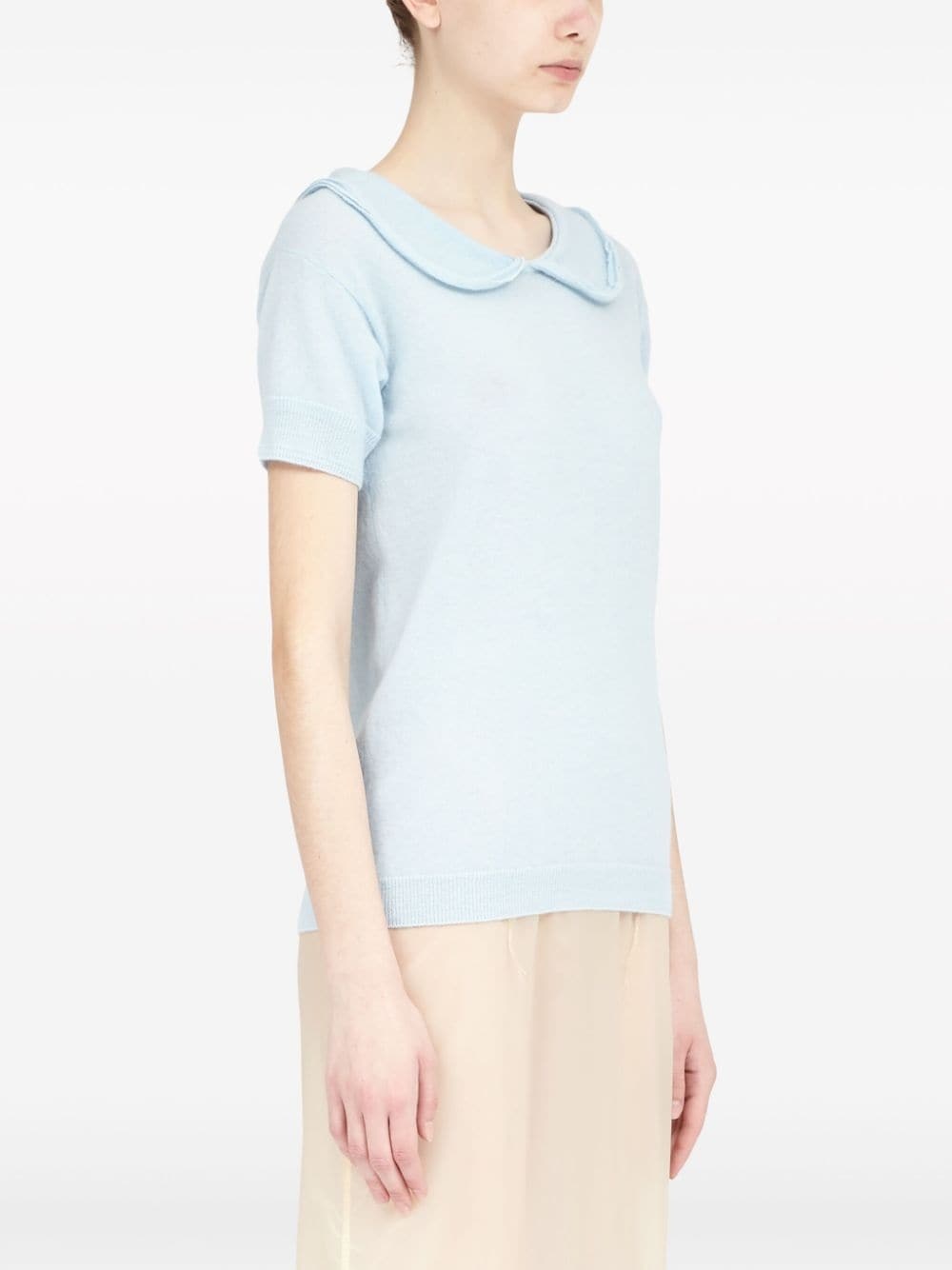 wool-cashmere blend top - 3