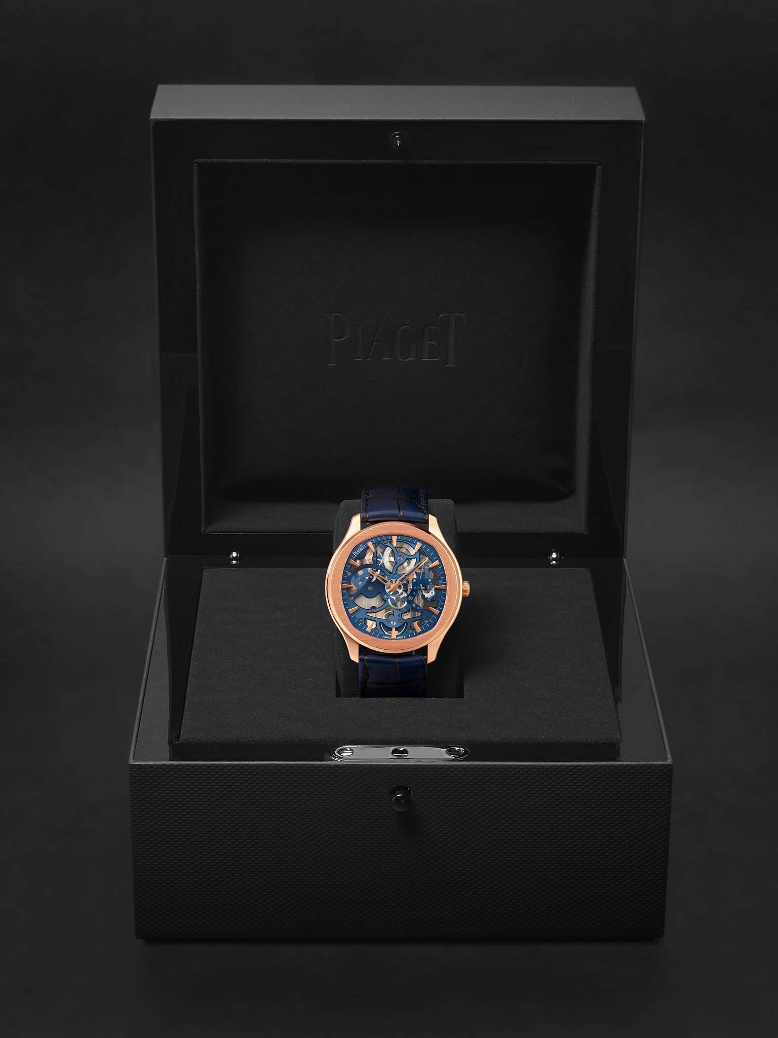 Polo Skeleton Automatic 42mm 18-Karat Pink Gold and Alligator Watch, Ref. No. G0A46009 - 9