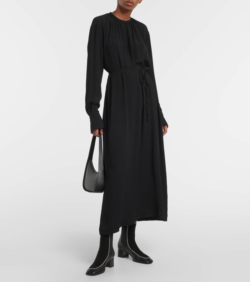 Totême Velvet-trimmed leather ankle boots outlook
