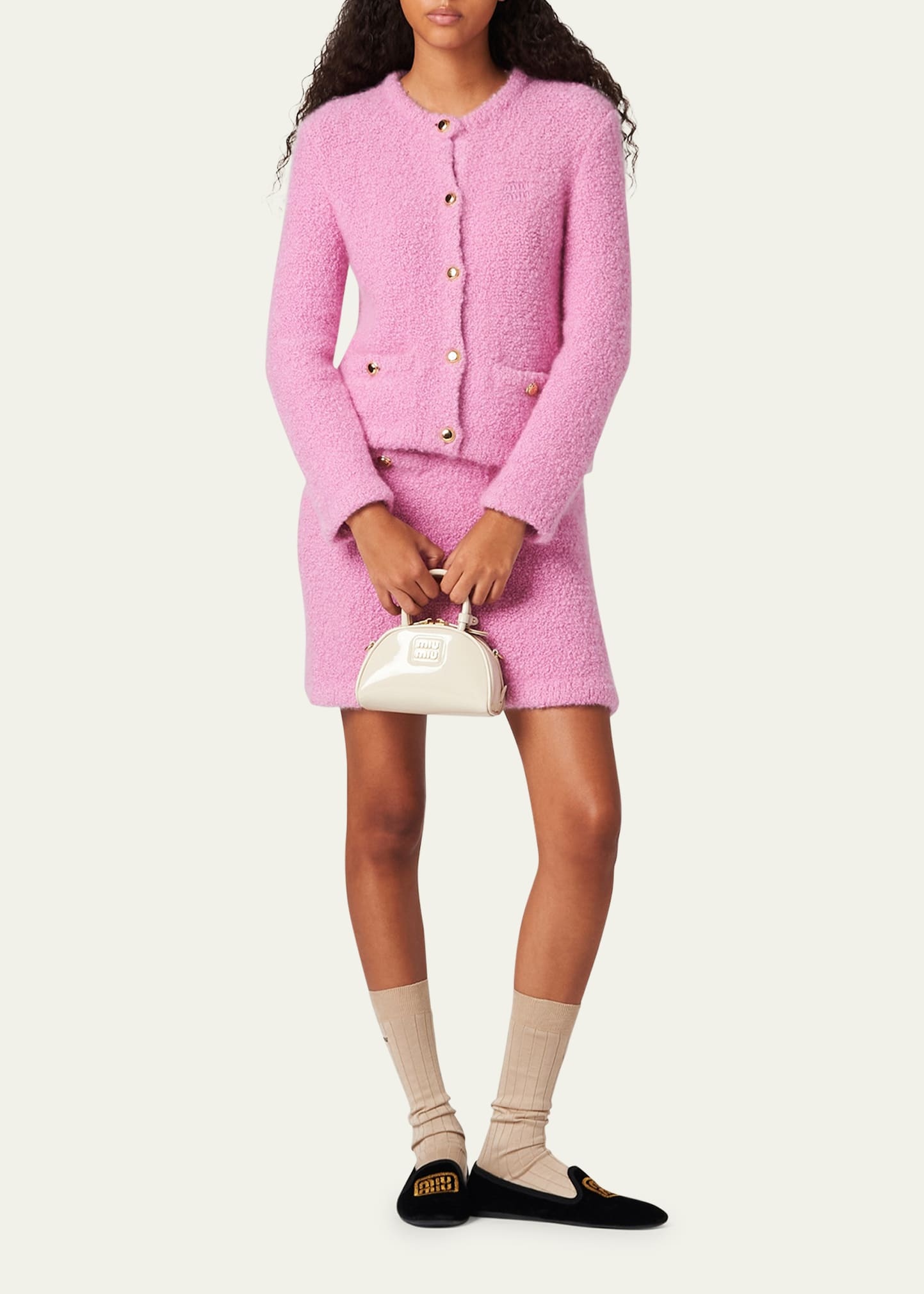 CASHMERE SILK BOUCLE LONG-SL - 2