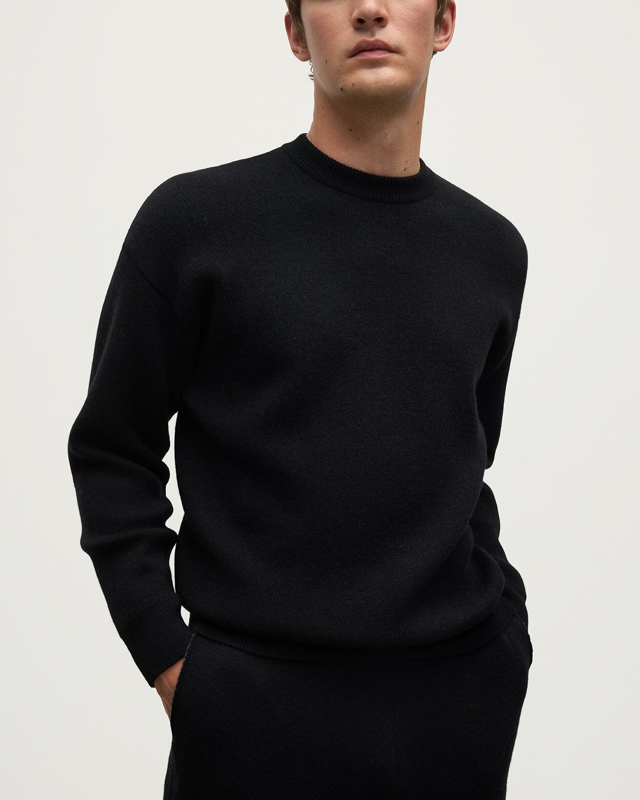 Double Faced Black Sweatshirt - 5