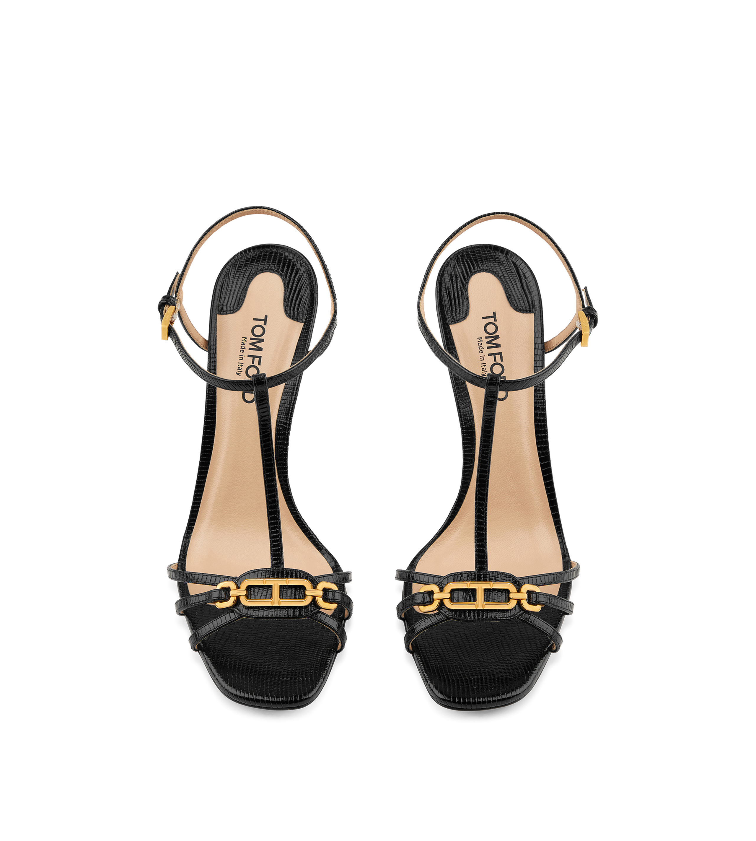 STAMPED LIZARD LEATHER WHITNEY SANDAL - 4
