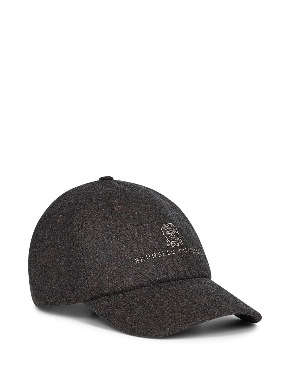 embroidered-crest curved-peak cap - 3