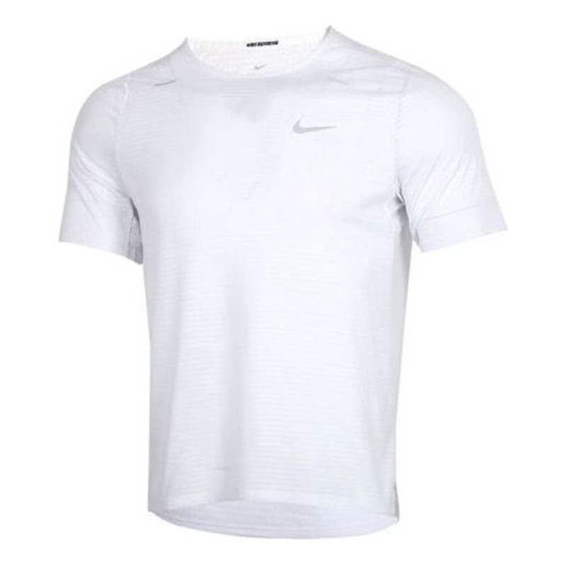 Nike Rise 365 Sports Running Short-sleeve Tee Men White CJ5421-100 - 1