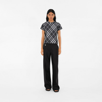 Burberry Check Stretch Cotton Blend T-shirt outlook