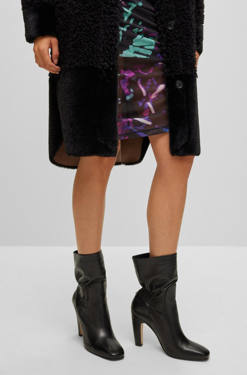 HIGH-HEELED BOOTS IN NAPPA LEATHER WITH MONOGRAM TRIM 4