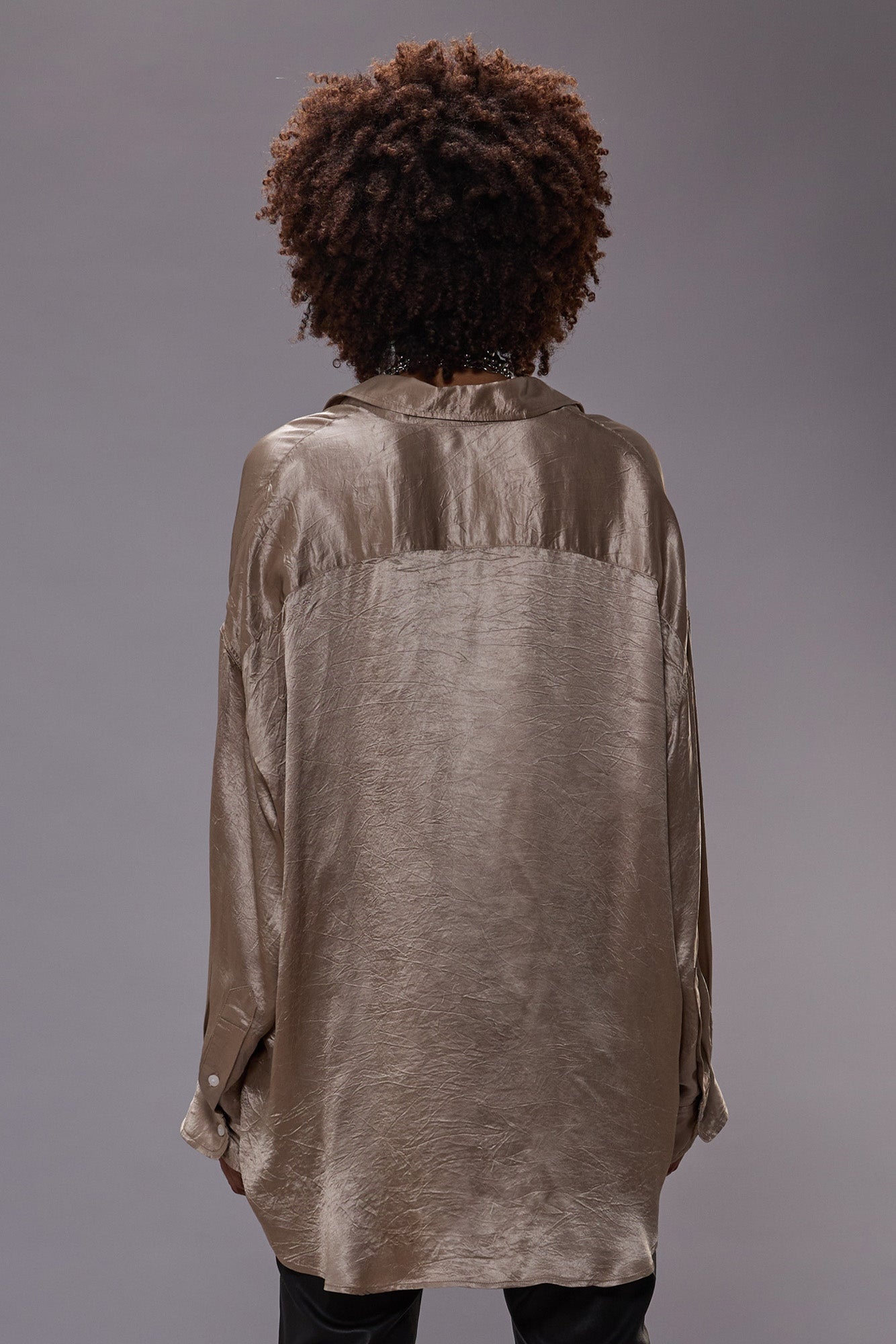DROP NECK SHIRT WITH STRAP - BEIGE - 4
