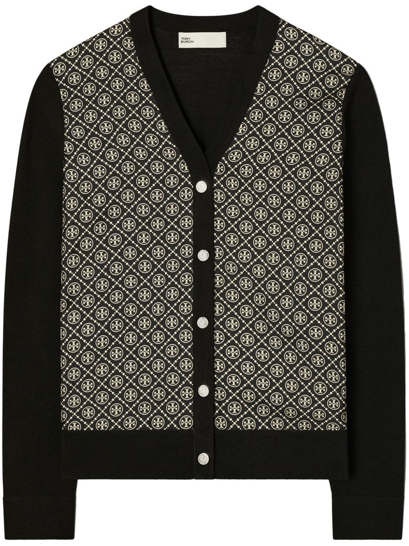 silk-front cardigan 1