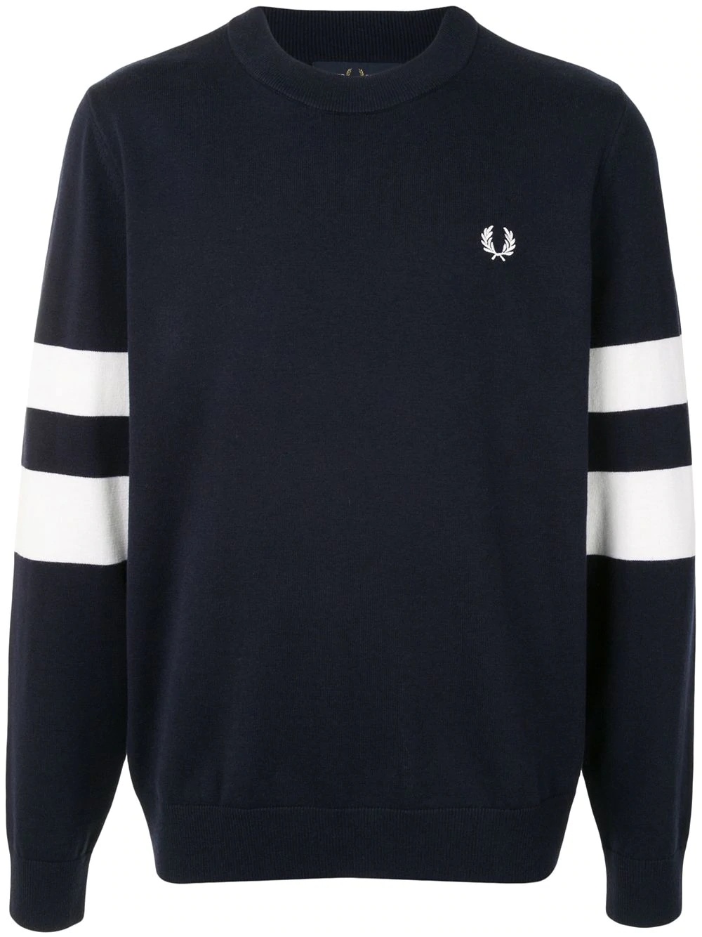 striped logo pullover - 1