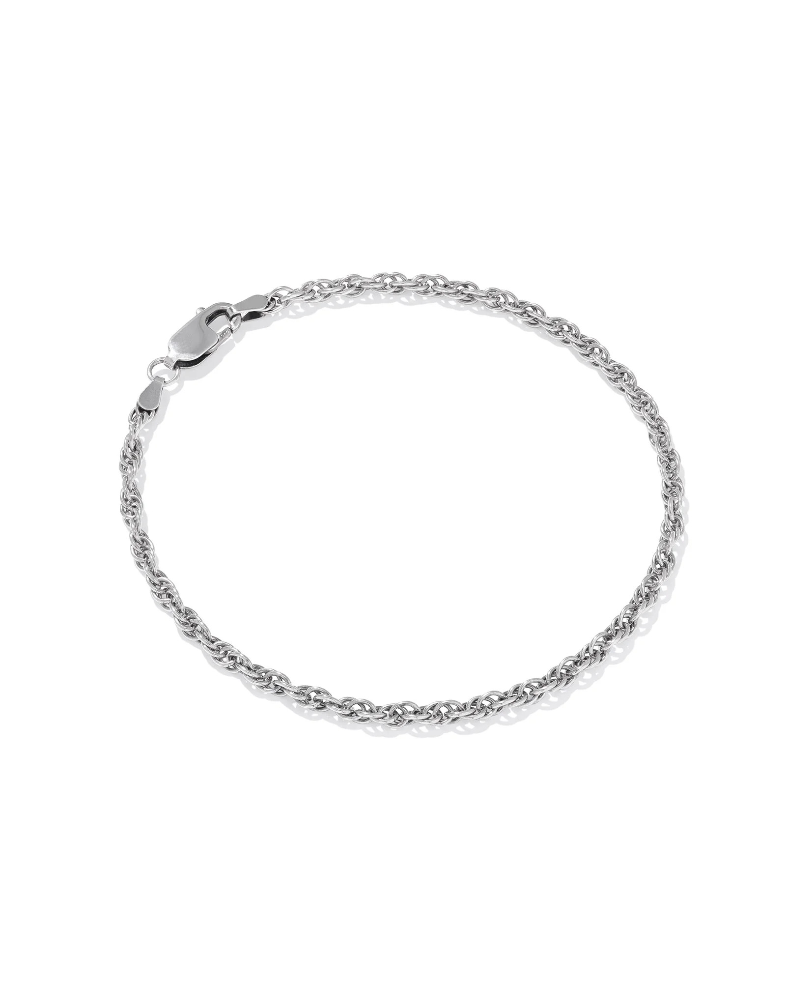 Ryan Rope Chain Bracelet in Oxidized Sterling Silver - 1
