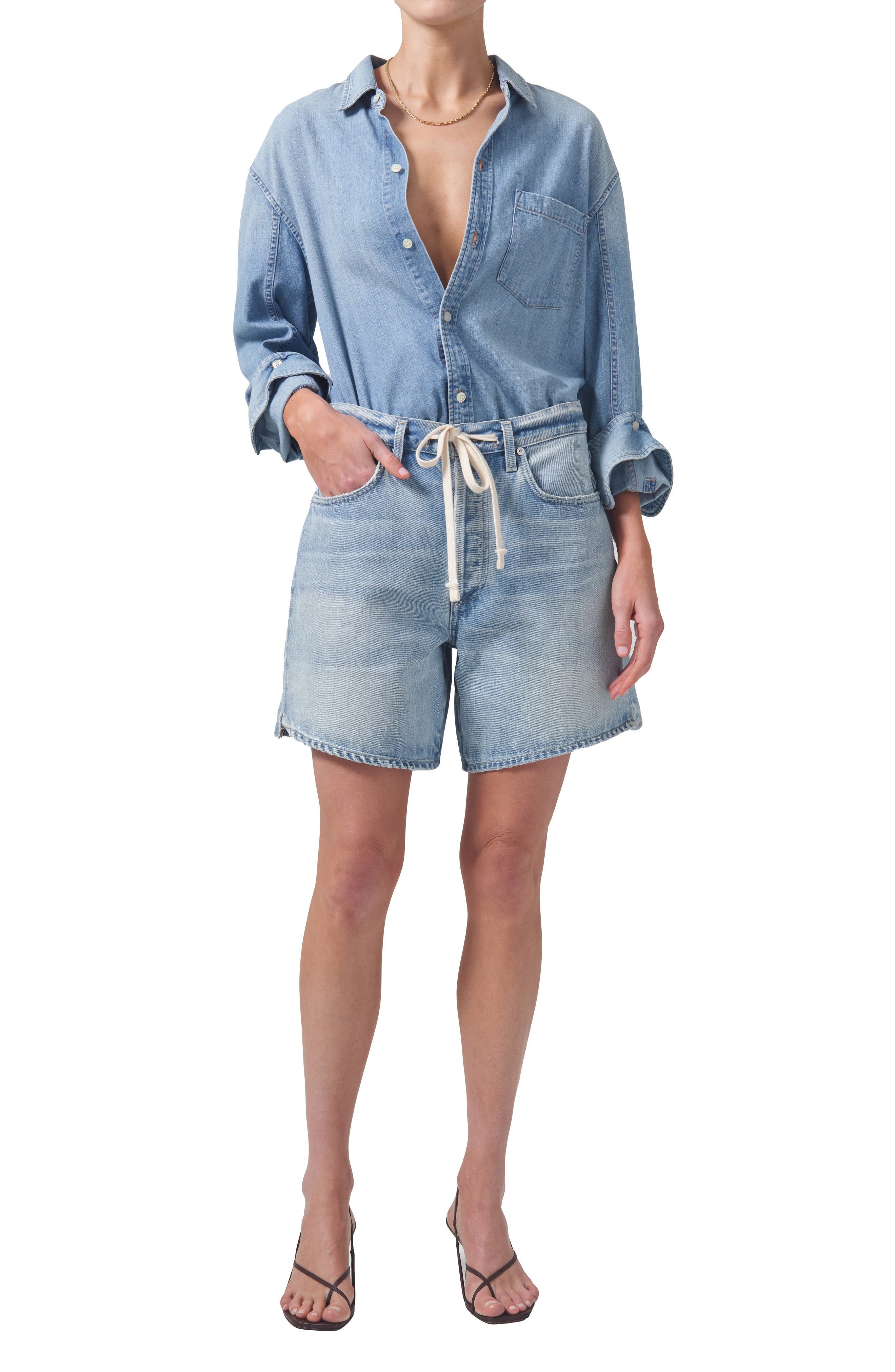 Citizens of Humanity Brynn Drawstring Denim Shorts in Jesamyn at Nordstrom - 5