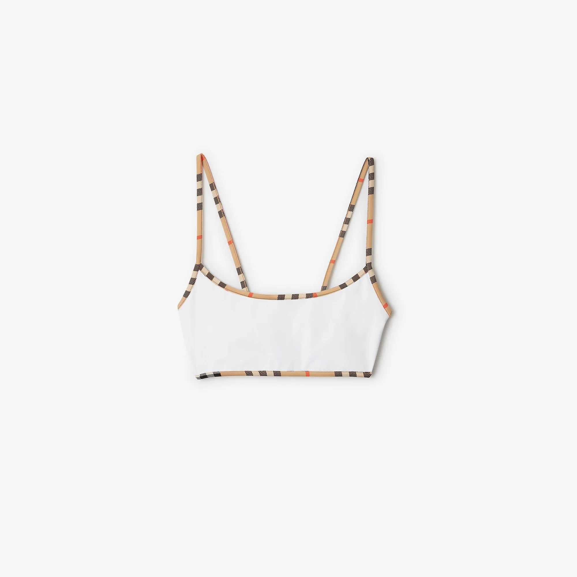 Check Trim Bikini Top - 1