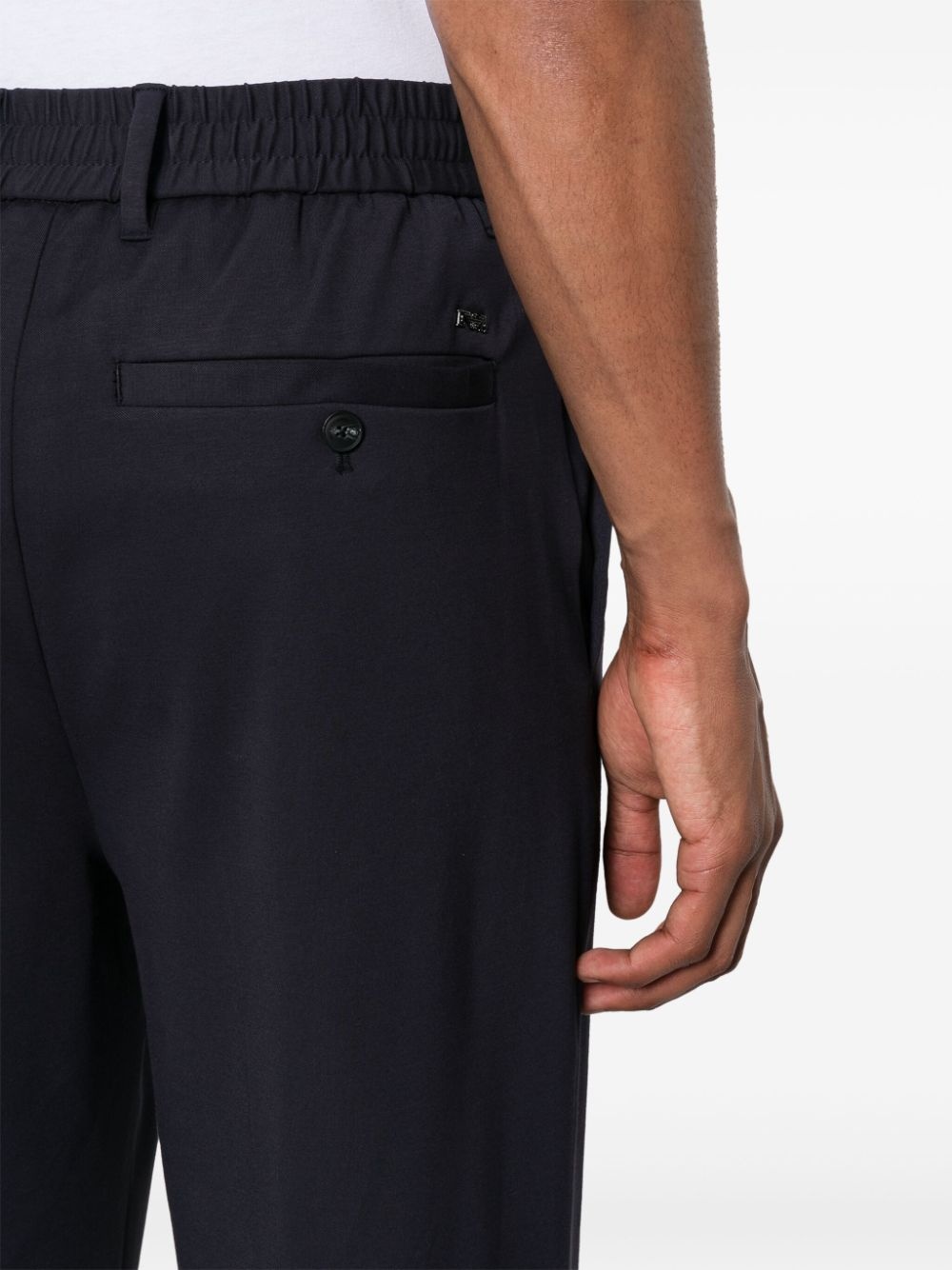 raised-seam tapered trousers - 5