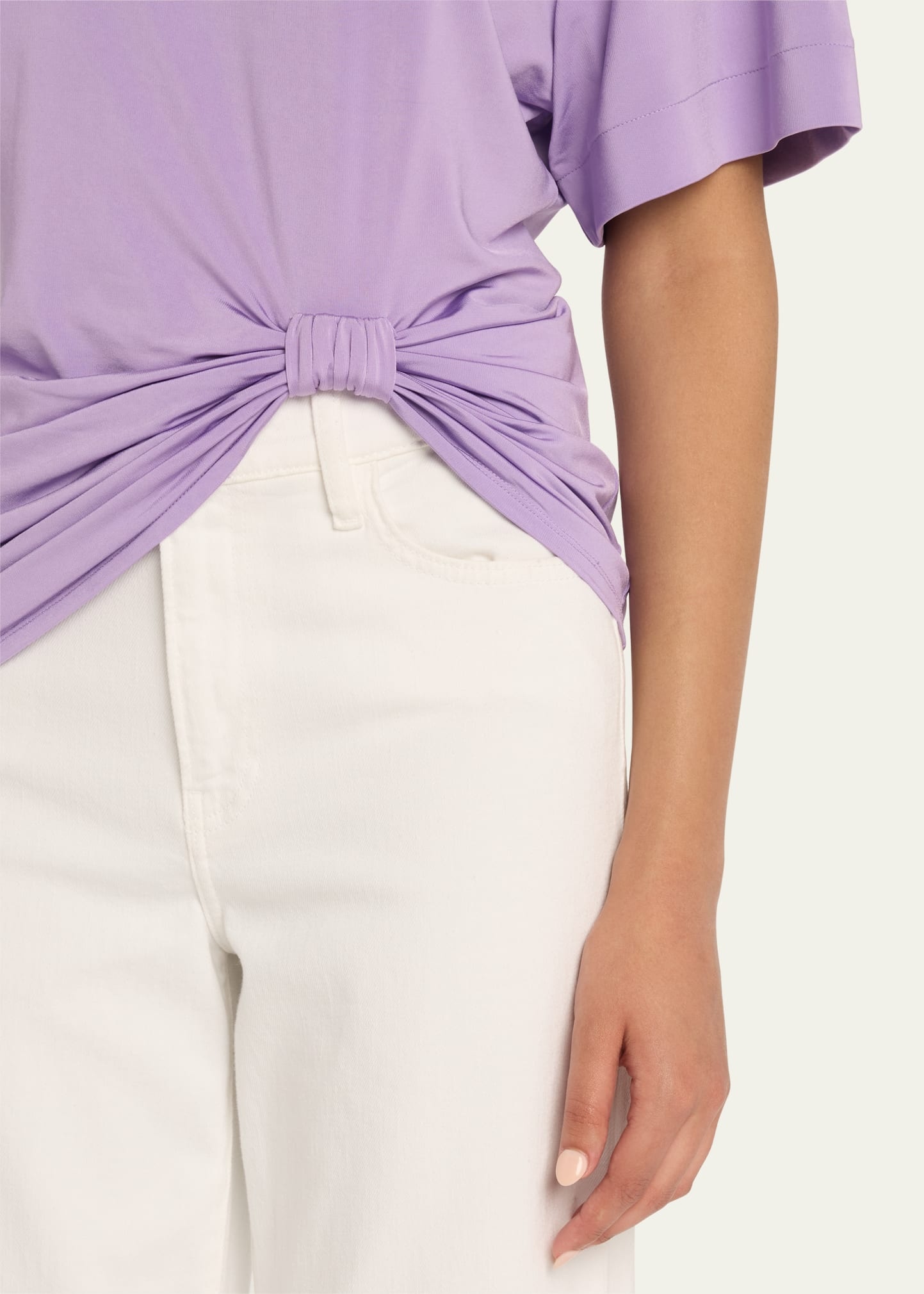 Short-Sleeve Ruched T-Shirt - 5