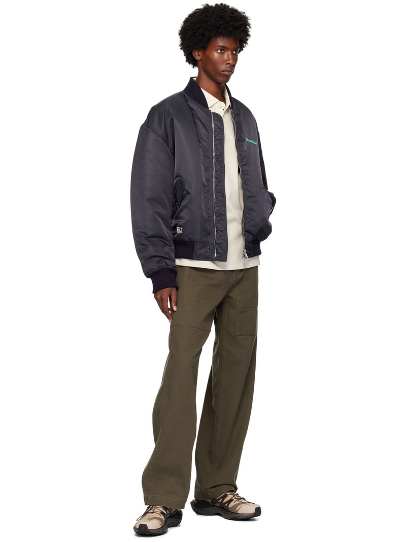 Kijun Navy Embroidered Logo MA-1 Bomber Jacket outlook