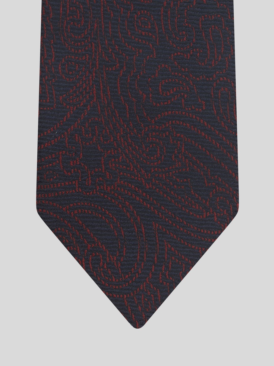 SILK TIE WITH GRAPHIC PAISLEY DESIGNS - 3