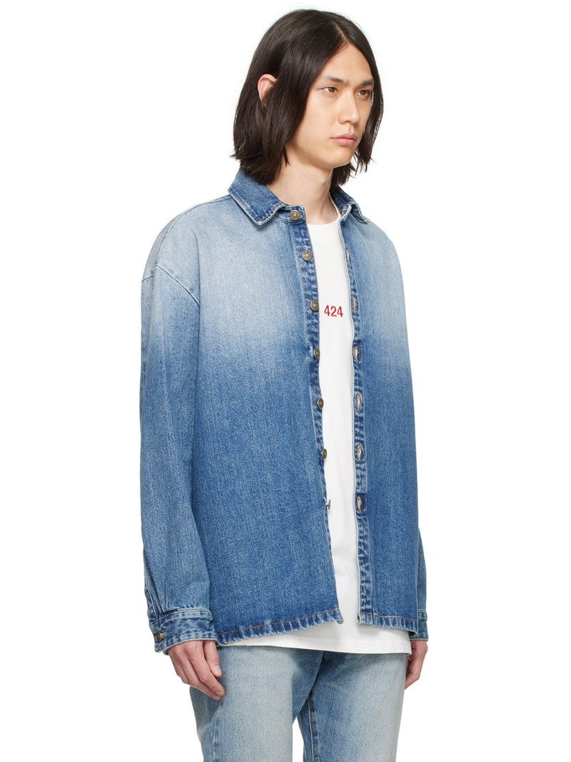 Indigo Faded Denim Shirt 2