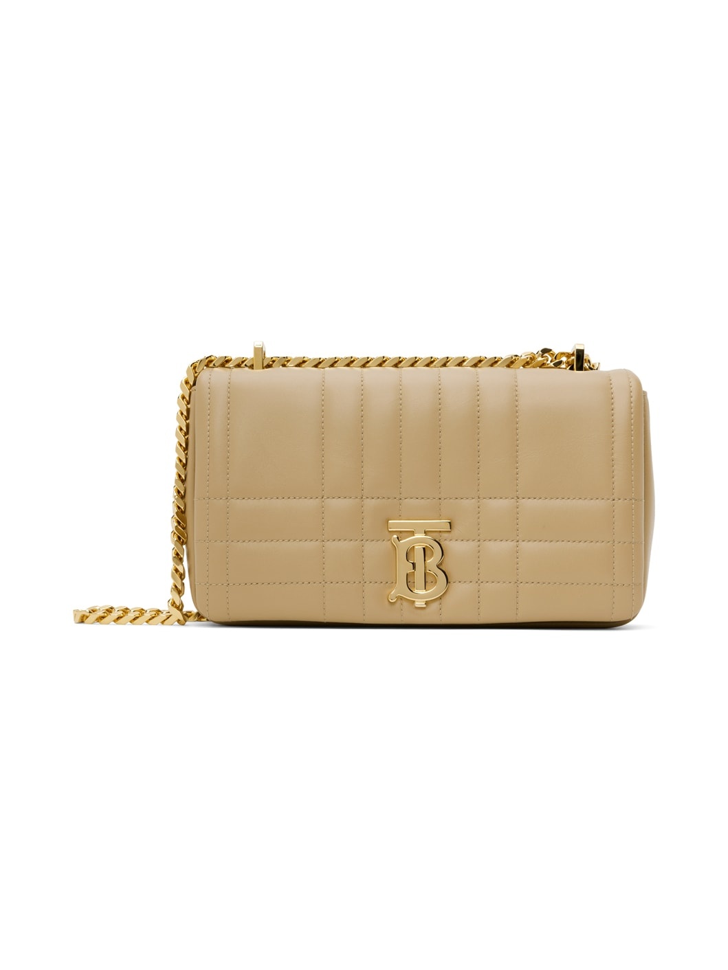 Lola Mini Leather Shoulder Bag in Beige - Burberry