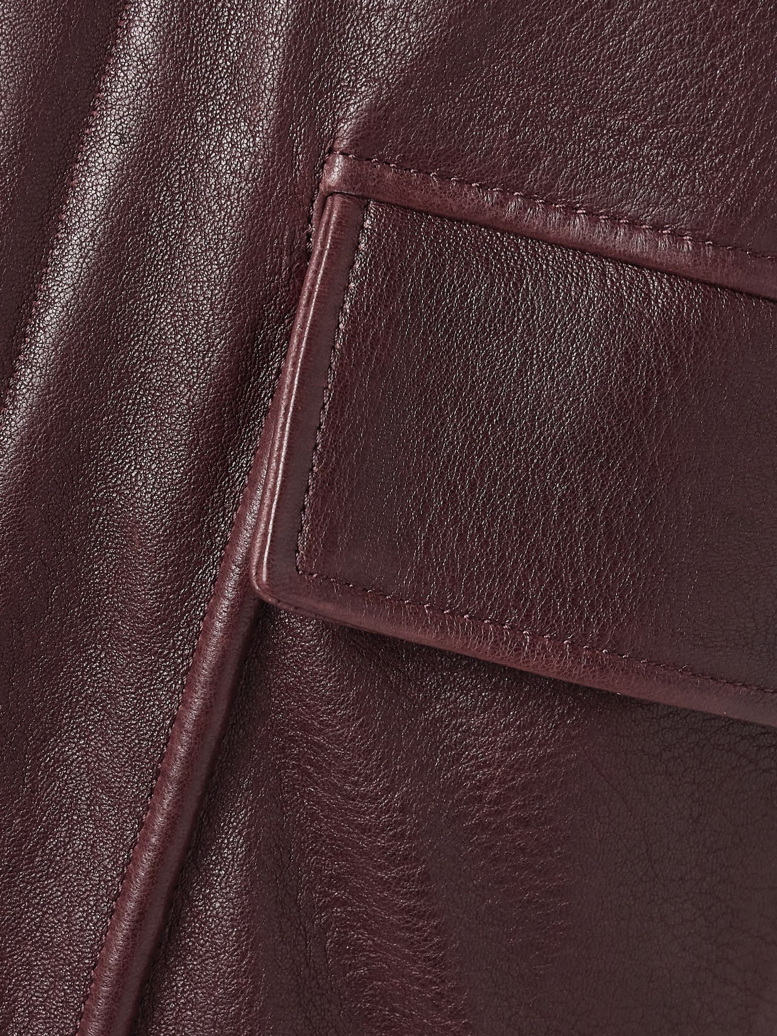 Drey leather jacket Plum - 5