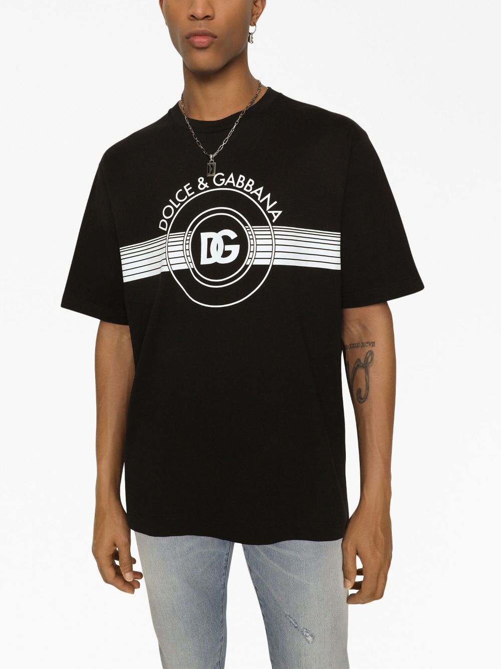 logo-print cotton T-shirt - 4