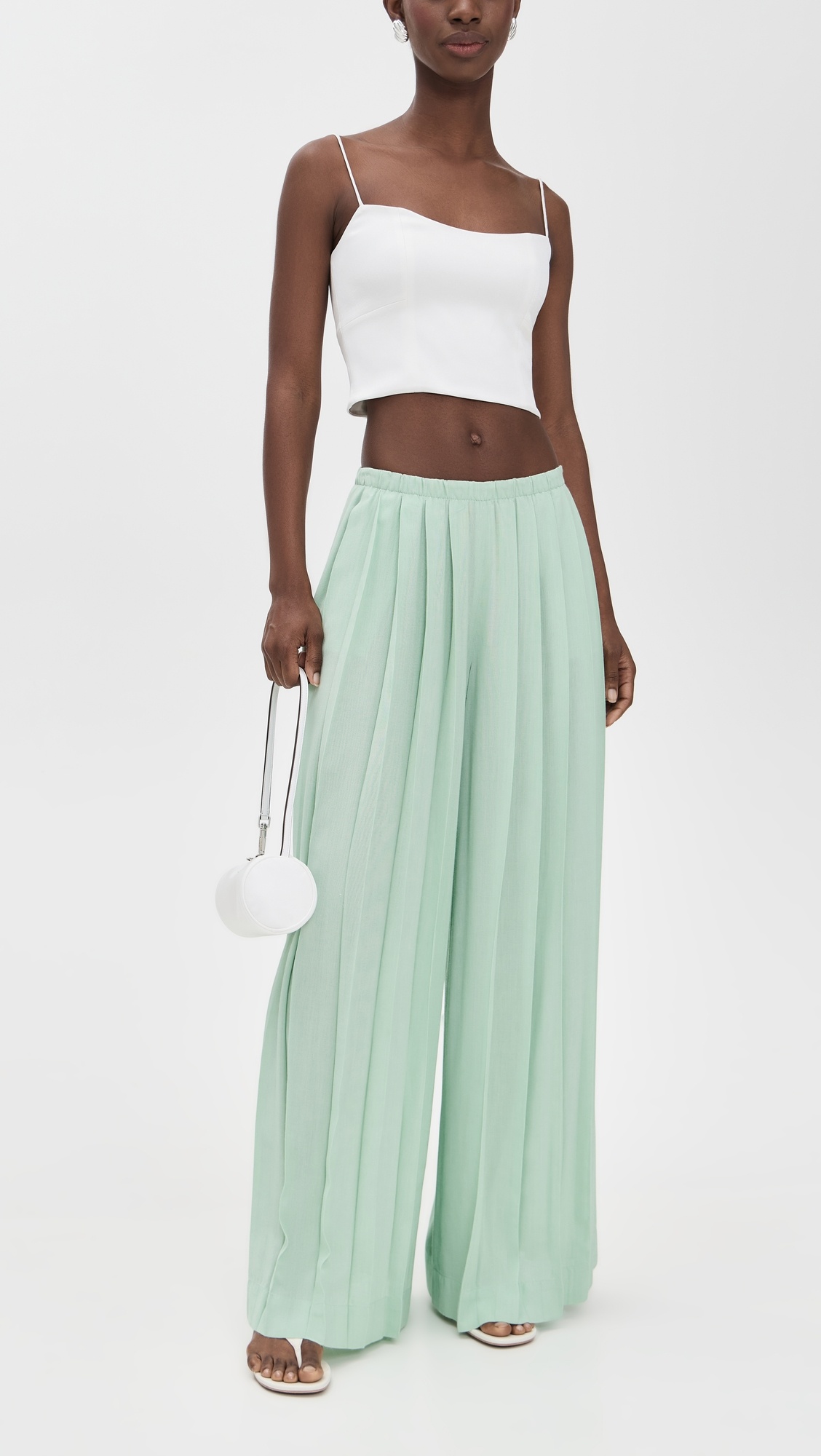 Jenna Pleated Wide Leg Pull On Pants - 4