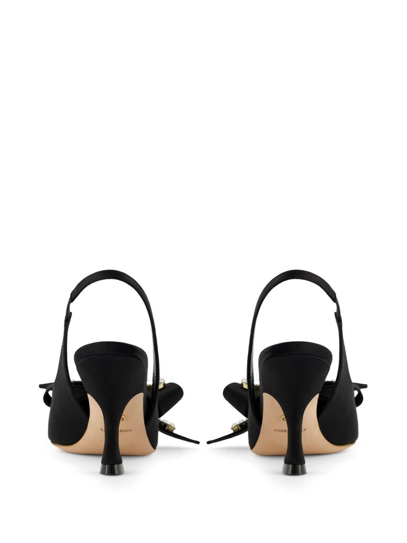 75mm bow-detailing slingback pumps 4
