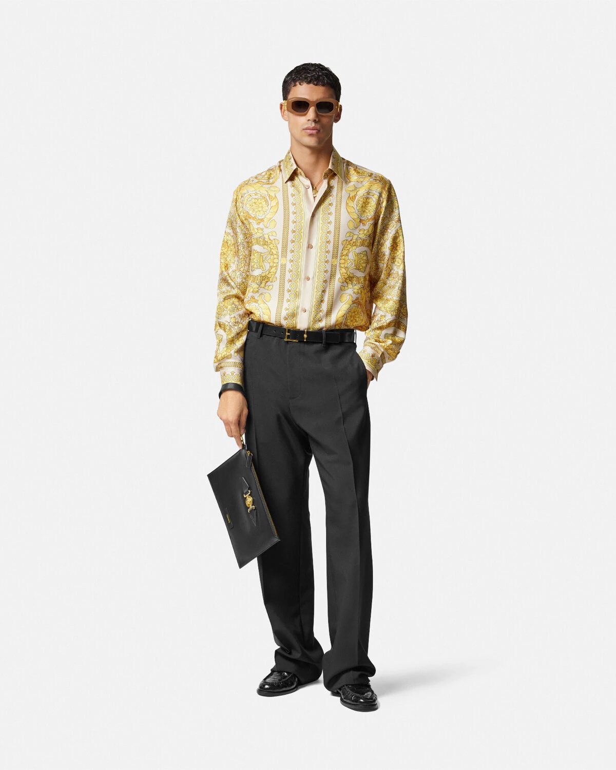 Barocco Silk Blend Jacquard Shirt