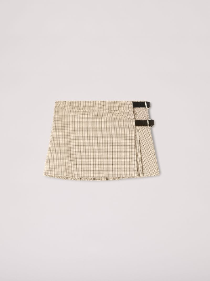 LIGHT CHECK BELTS MINI SKIRT 1