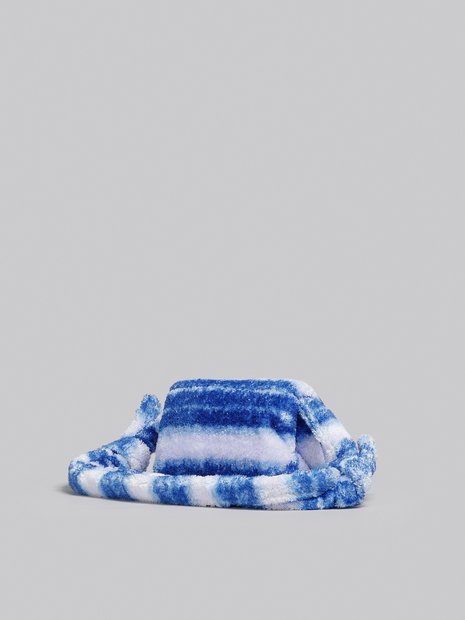 SMALL BLUE STRIPED TERRY PRISMA BAG - 3