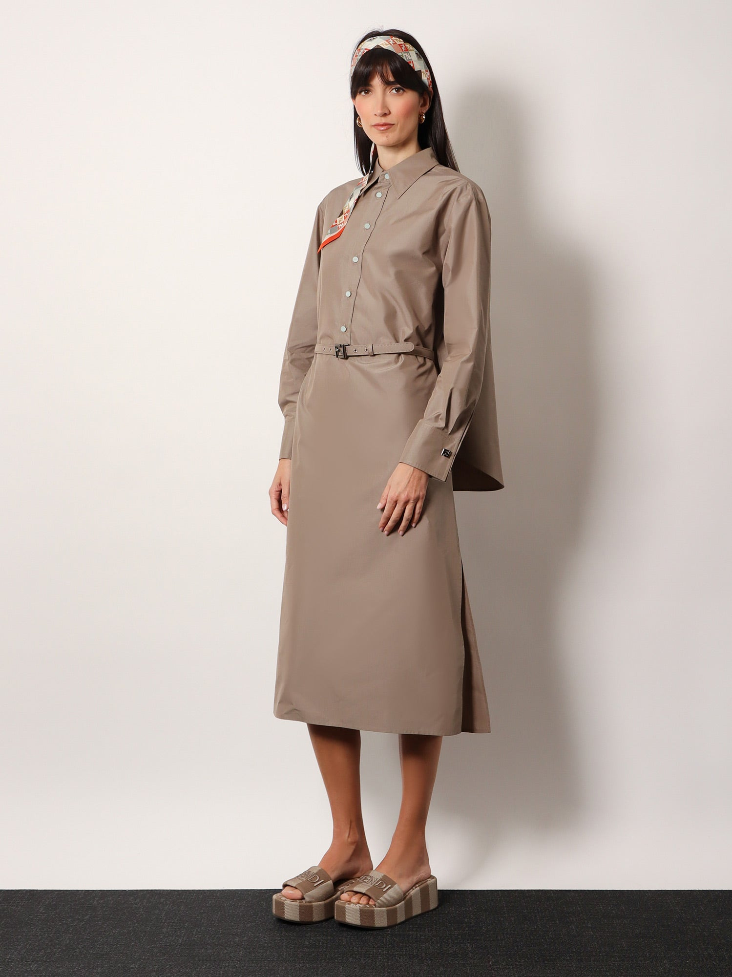 Fendi Cotton And Silk Chemisiere Dress - 2