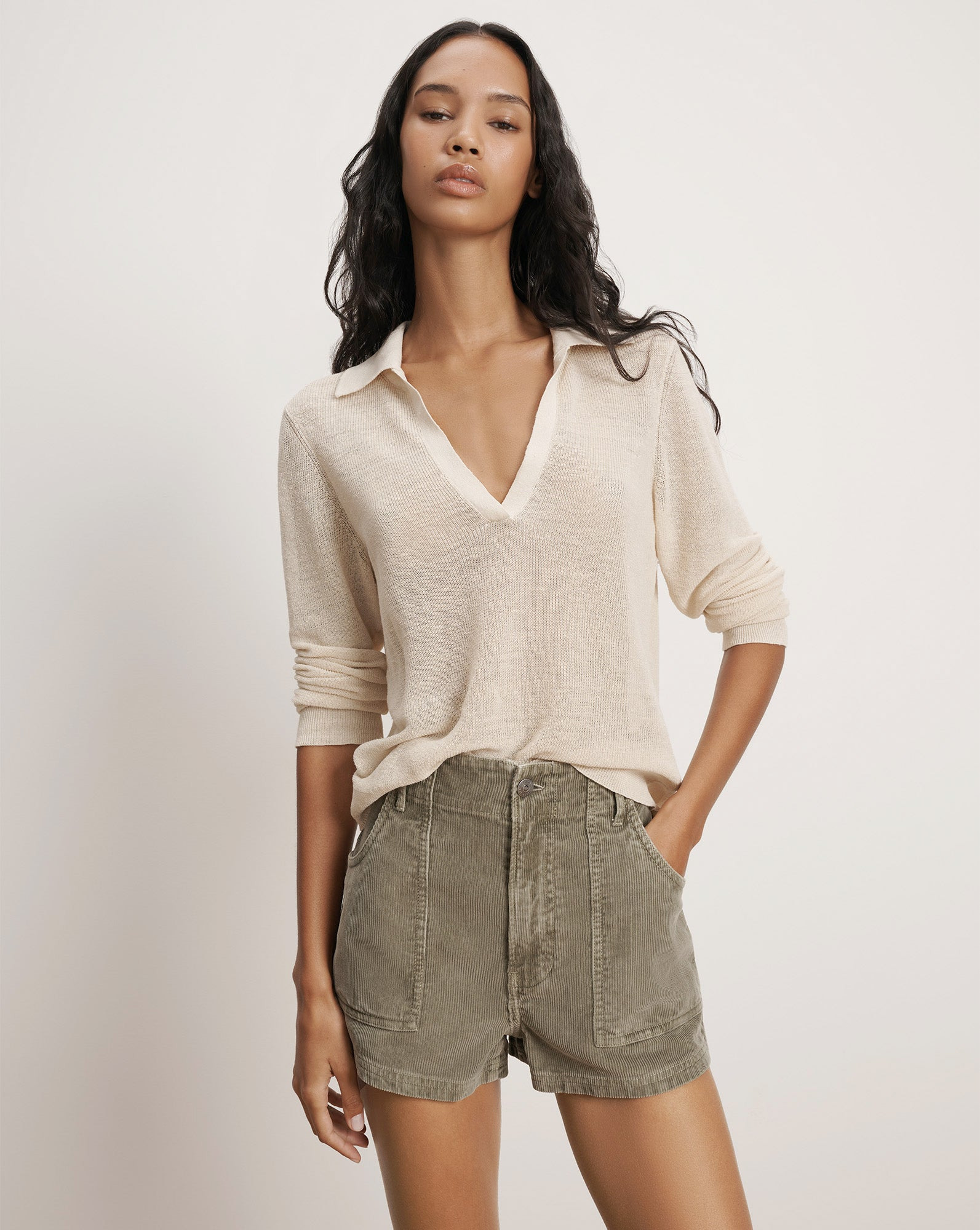 ISSA KNIT LONG-SLEEVE POLO - 2