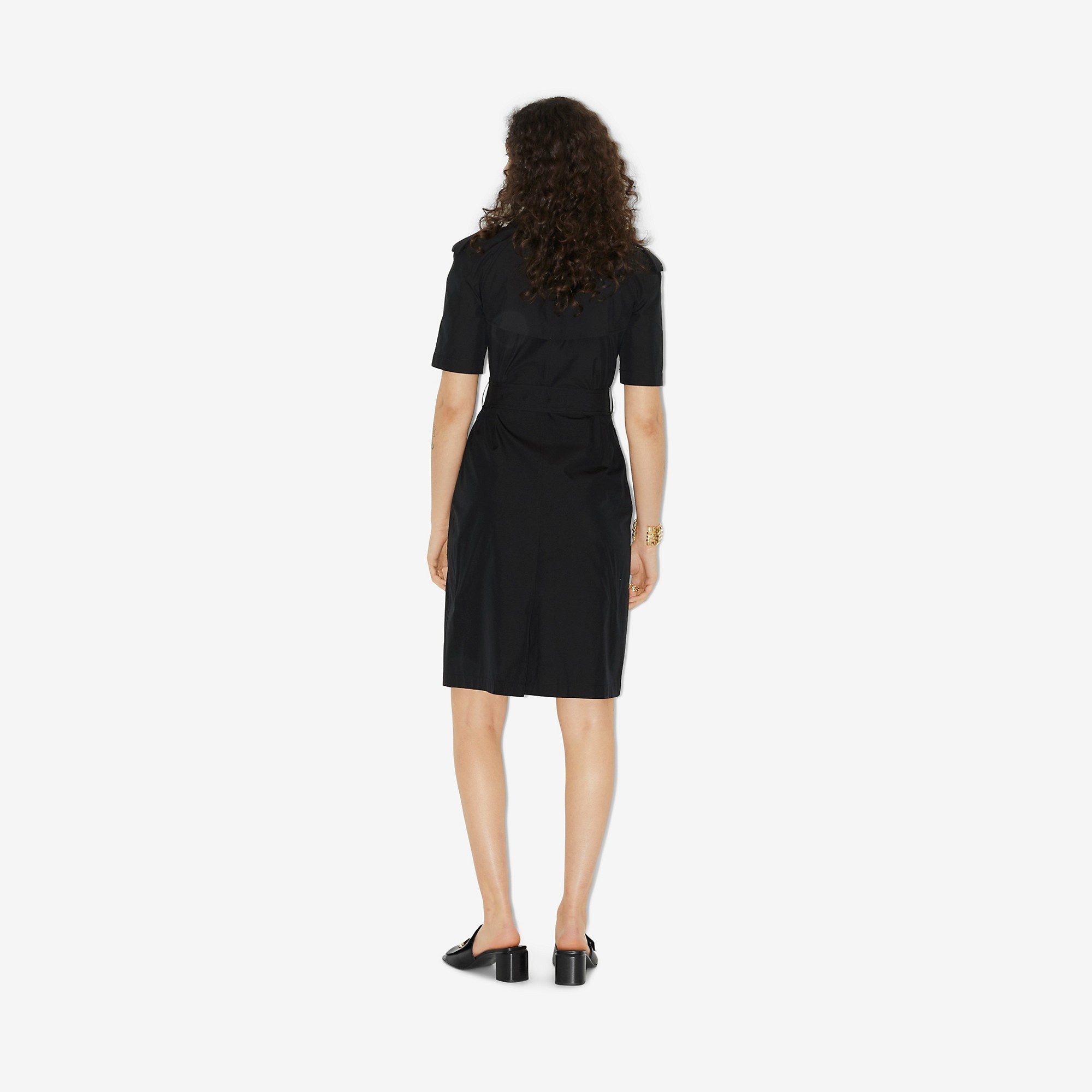 Cotton Blend Trench Dress - 4