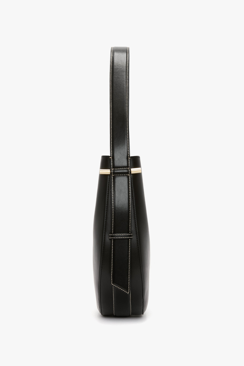 Dia Medium Hobo Bag In Black Leather 4