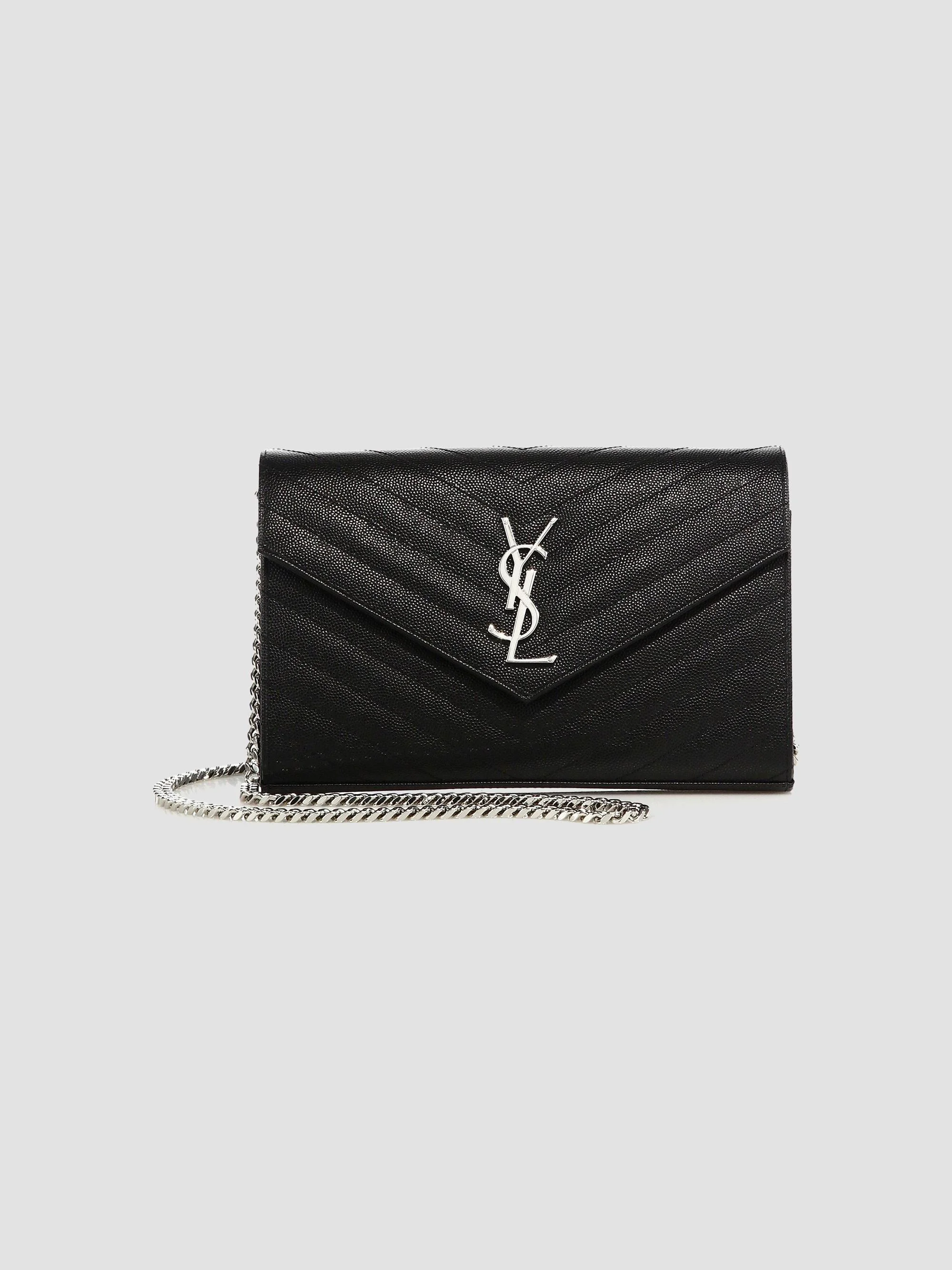 Women's Monogram Matelasse Leather Wallet-On-Chain - Black - 1