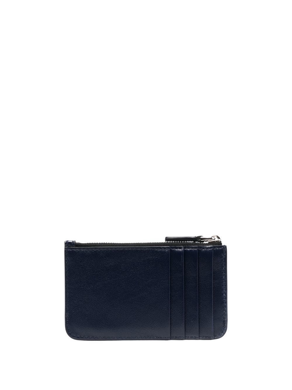 logo-print leather card holder - 2