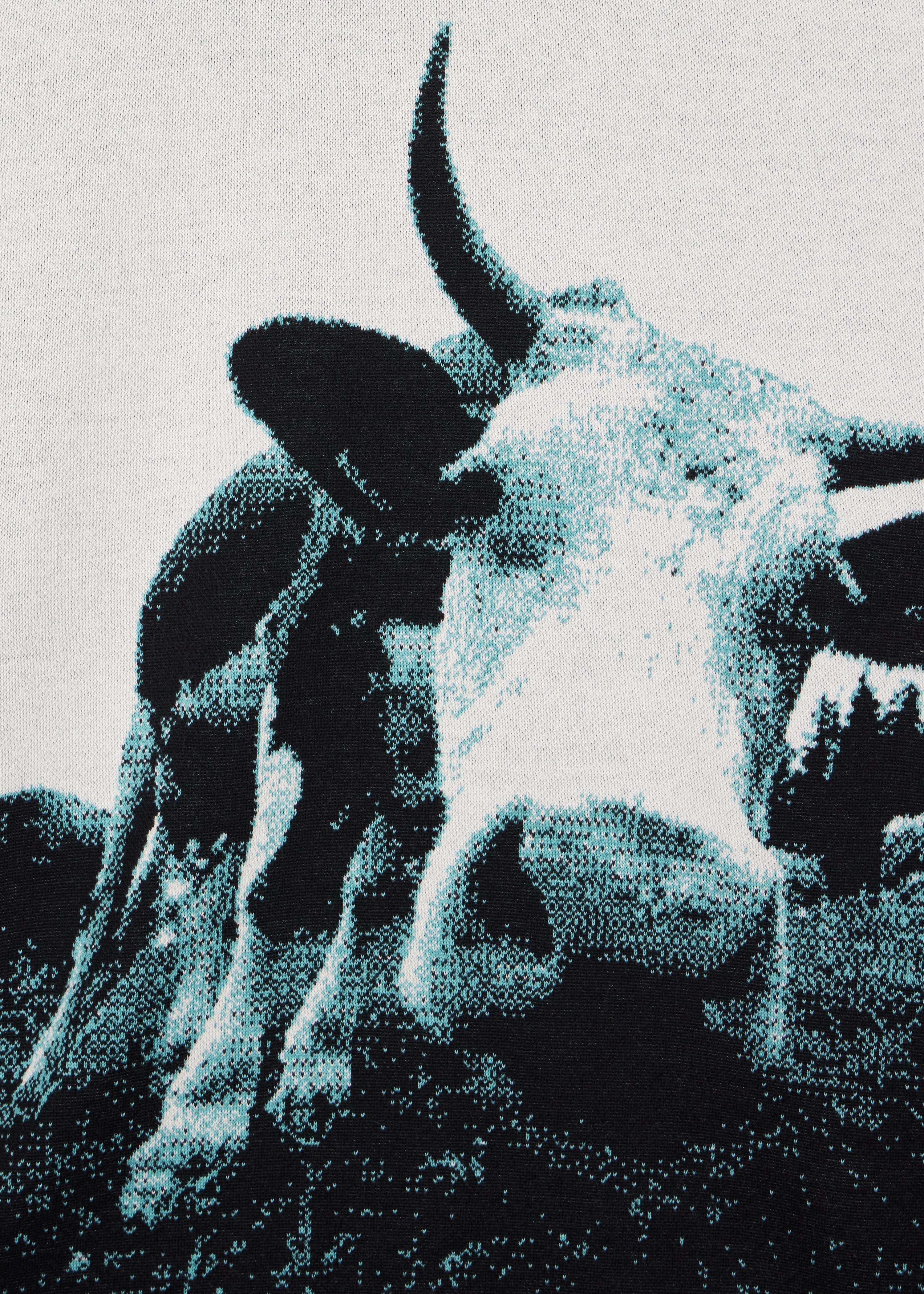 'Cow' Jacquard Cotton Sweater - 2