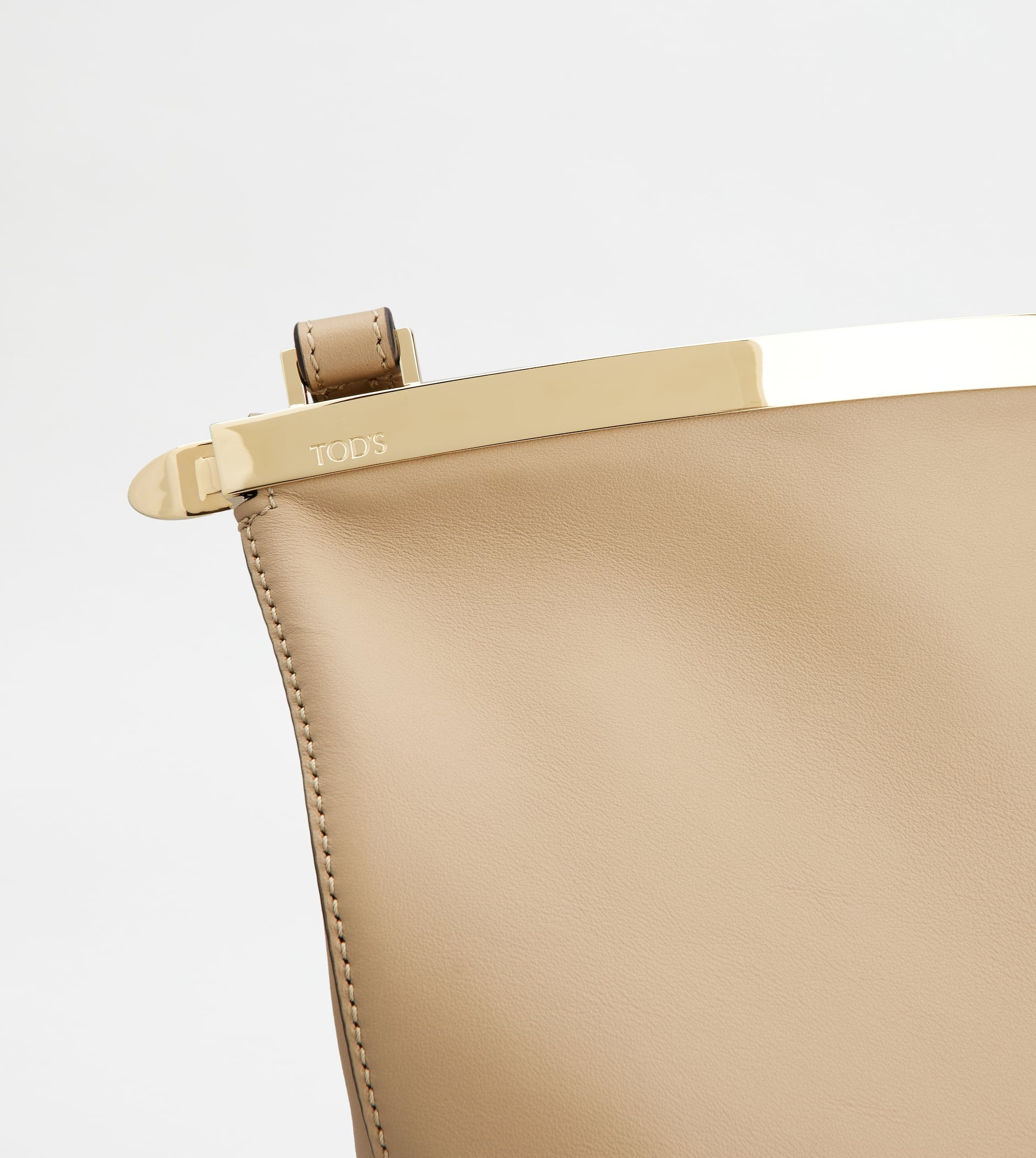 TOD'S MAGENTA BAG BUCKET BAG IN LEATHER SMALL - BEIGE - 5