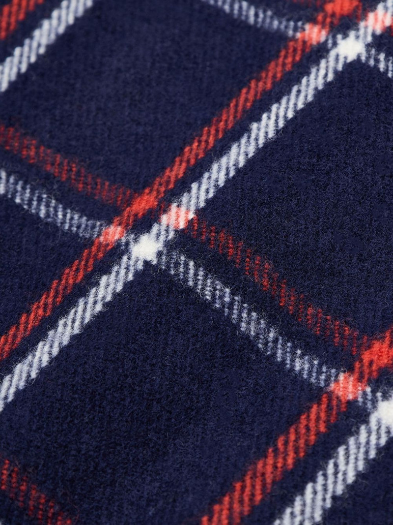 UNDERCOVER checked fringed scarf outlook