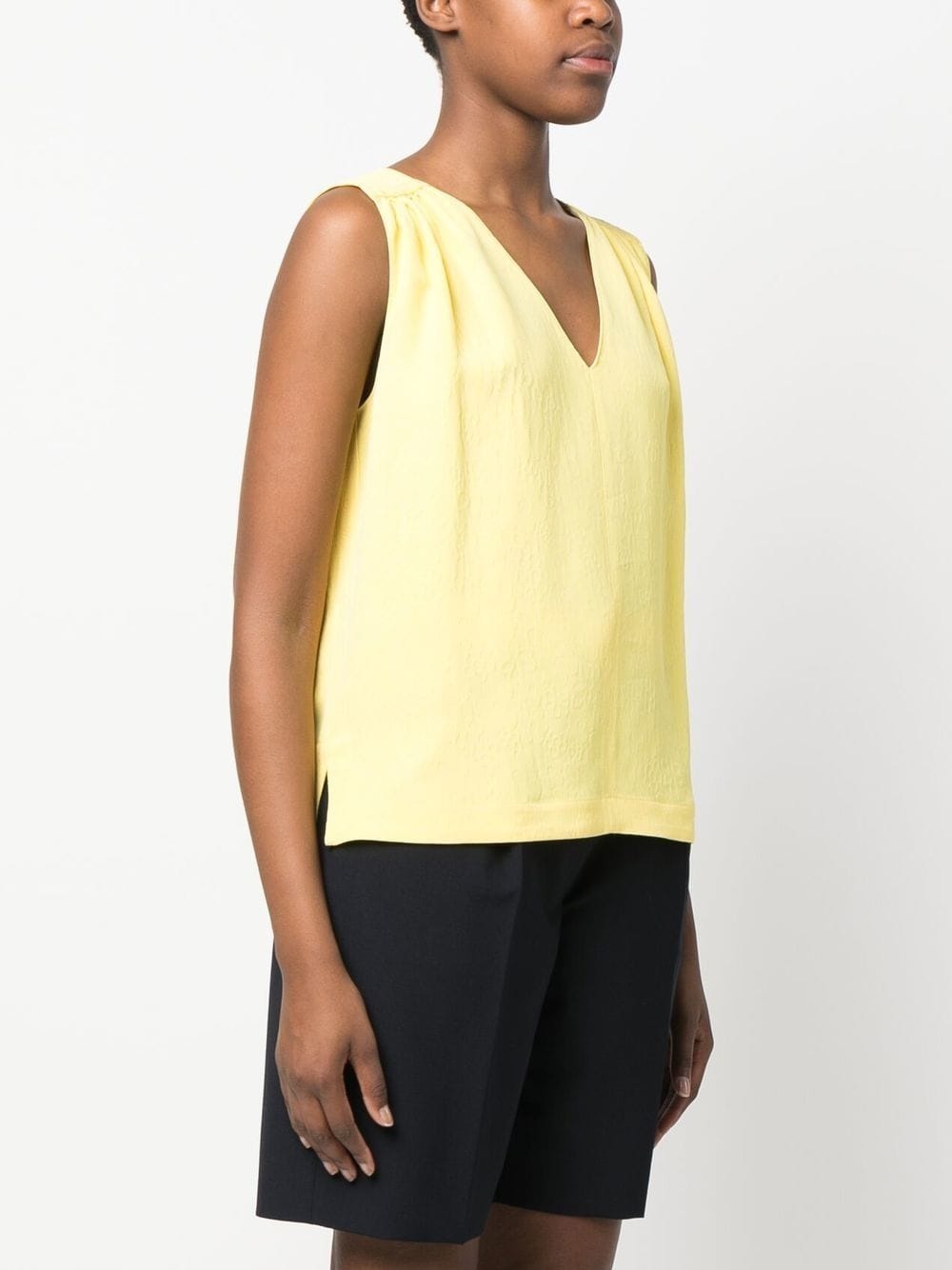 jacquard ruched top - 3