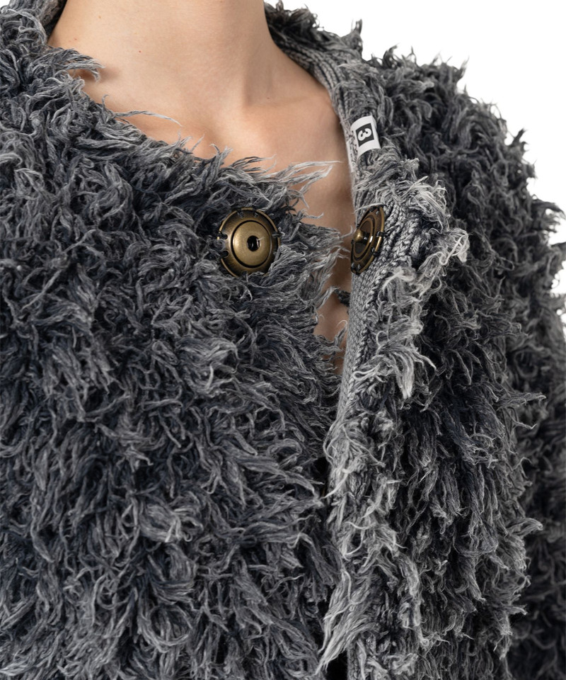 Bleached Shaggy Knit Sweater 8