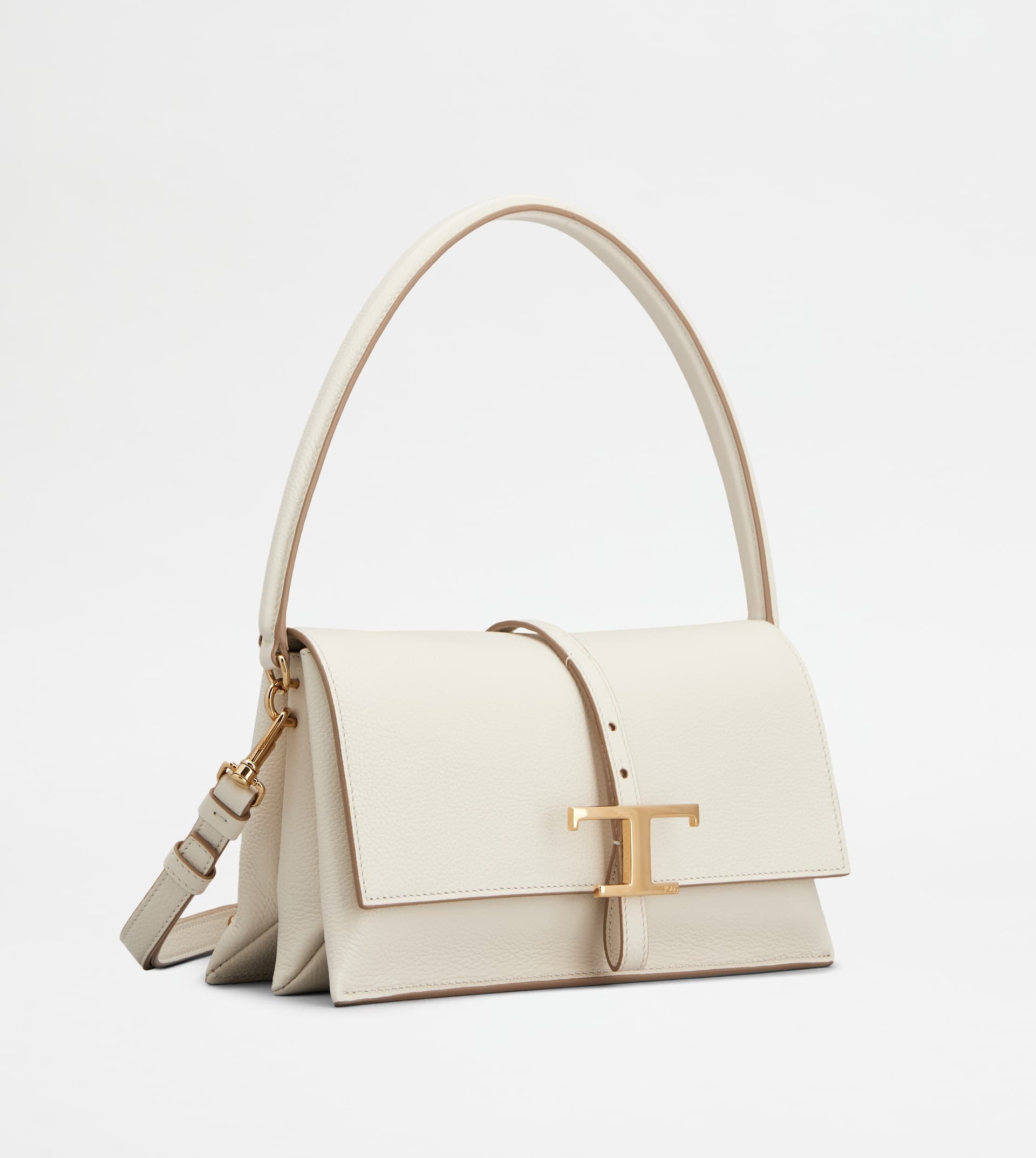 T TIMELESS FLAP BAG IN LEATHER MINI - BEIGE - 3