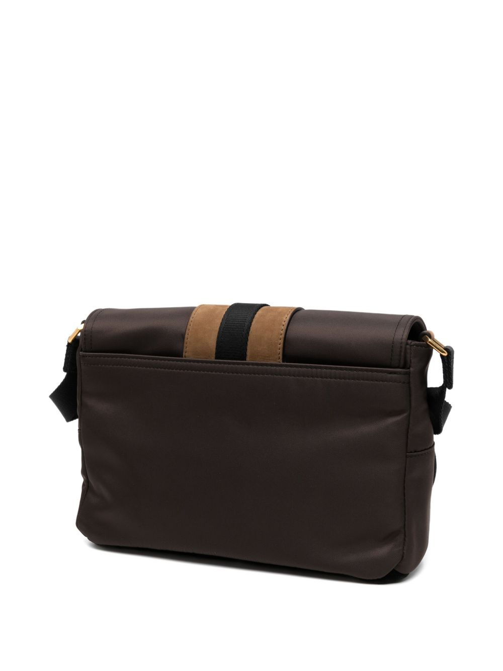 logo-plaque buckle shoulder bag - 3