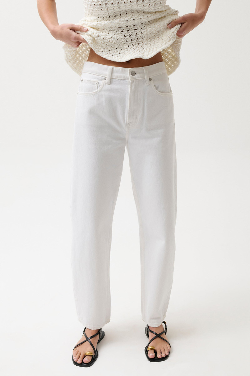 WES HIGH RISE BARREL JEAN - VIVID WHITE 6