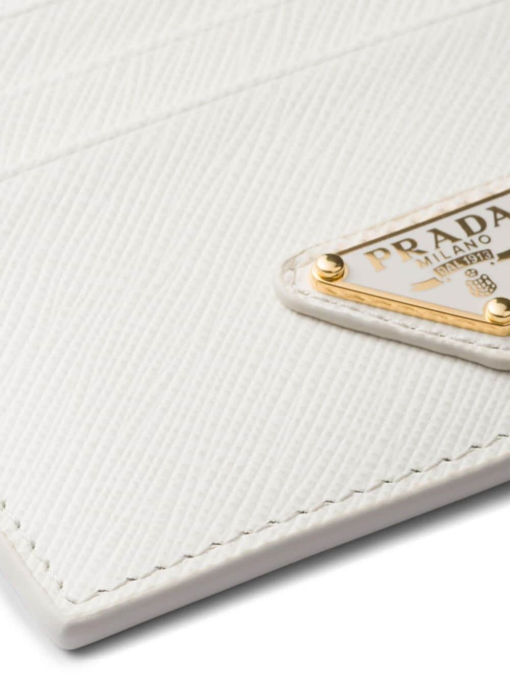 Saffiano triangle-logo cardholder - 3
