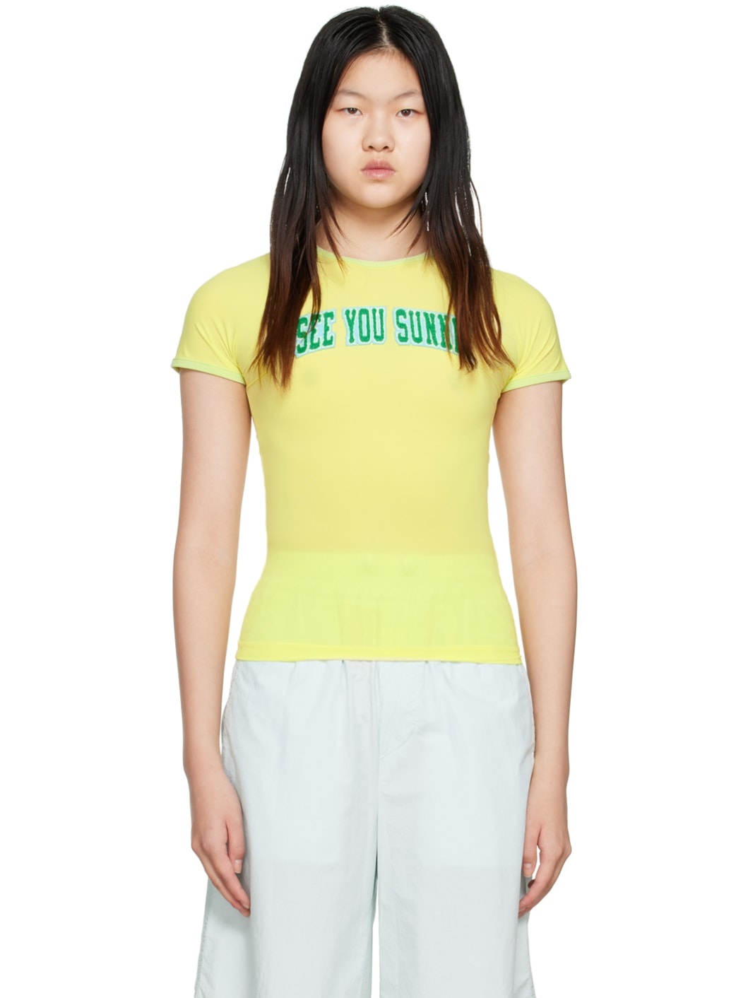 Yellow 'See You Sunnei' T-Shirt - 1