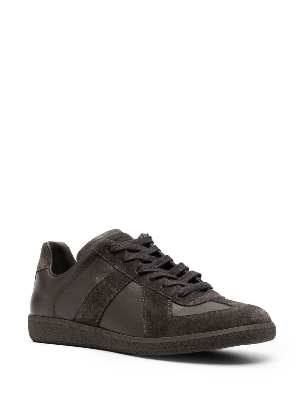 suede contrast sneakers - 2