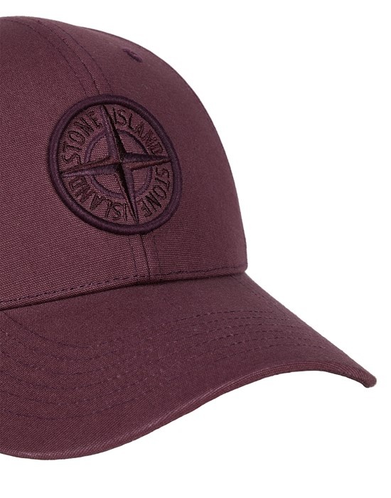 99661 COTTON REP CAP DARK BURGUNDY - 3