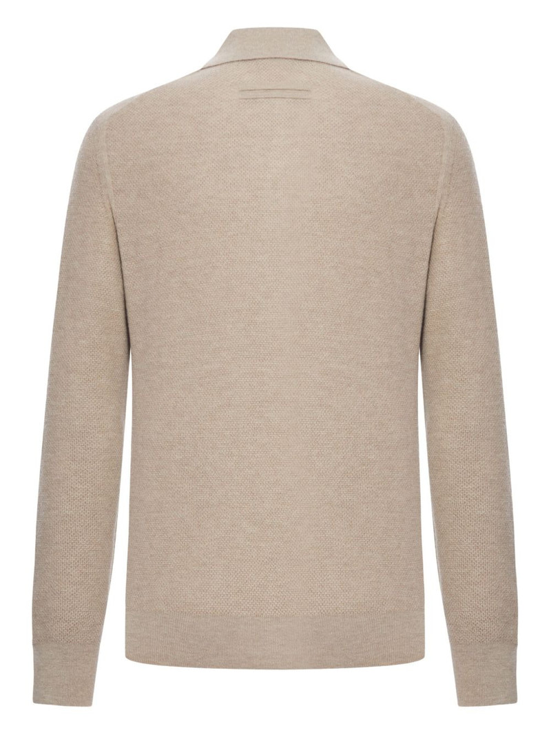 ZEGNA cashmere polo sweater outlook