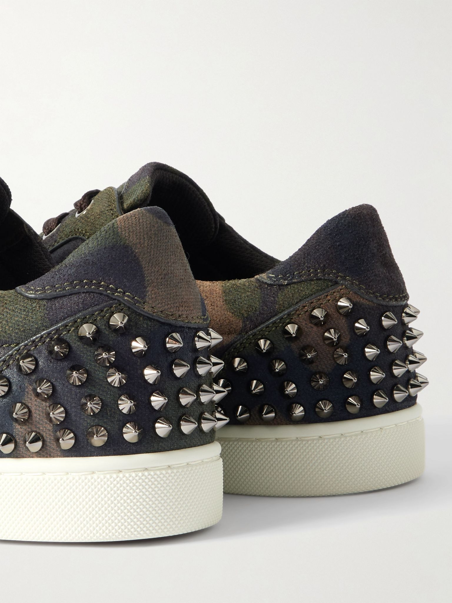 Seavaste 2 Studded Camouflage-Print Canvas Sneakers Green - 5